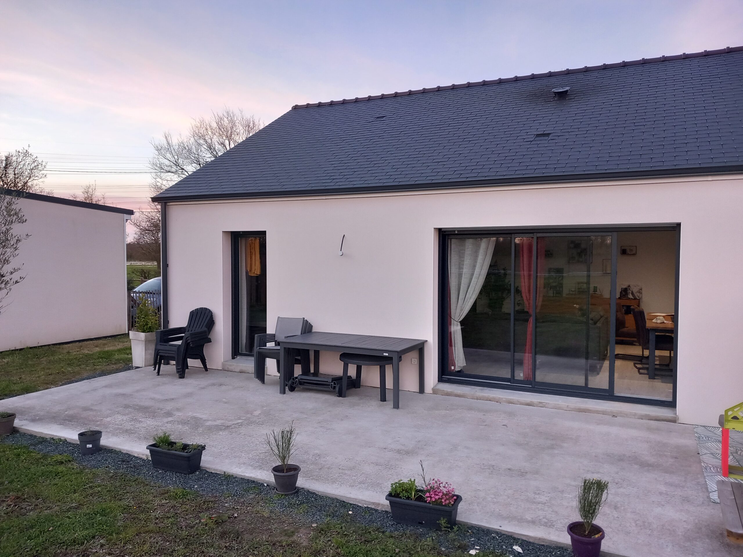 Agrandissement de maison réalisé par COVAL Construction à Cordemais (44)
