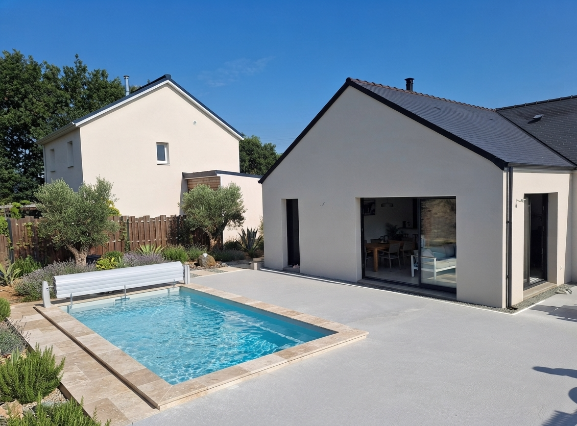Agrandissement de maison réalisé par COVAL Construction à Cordemais (44)