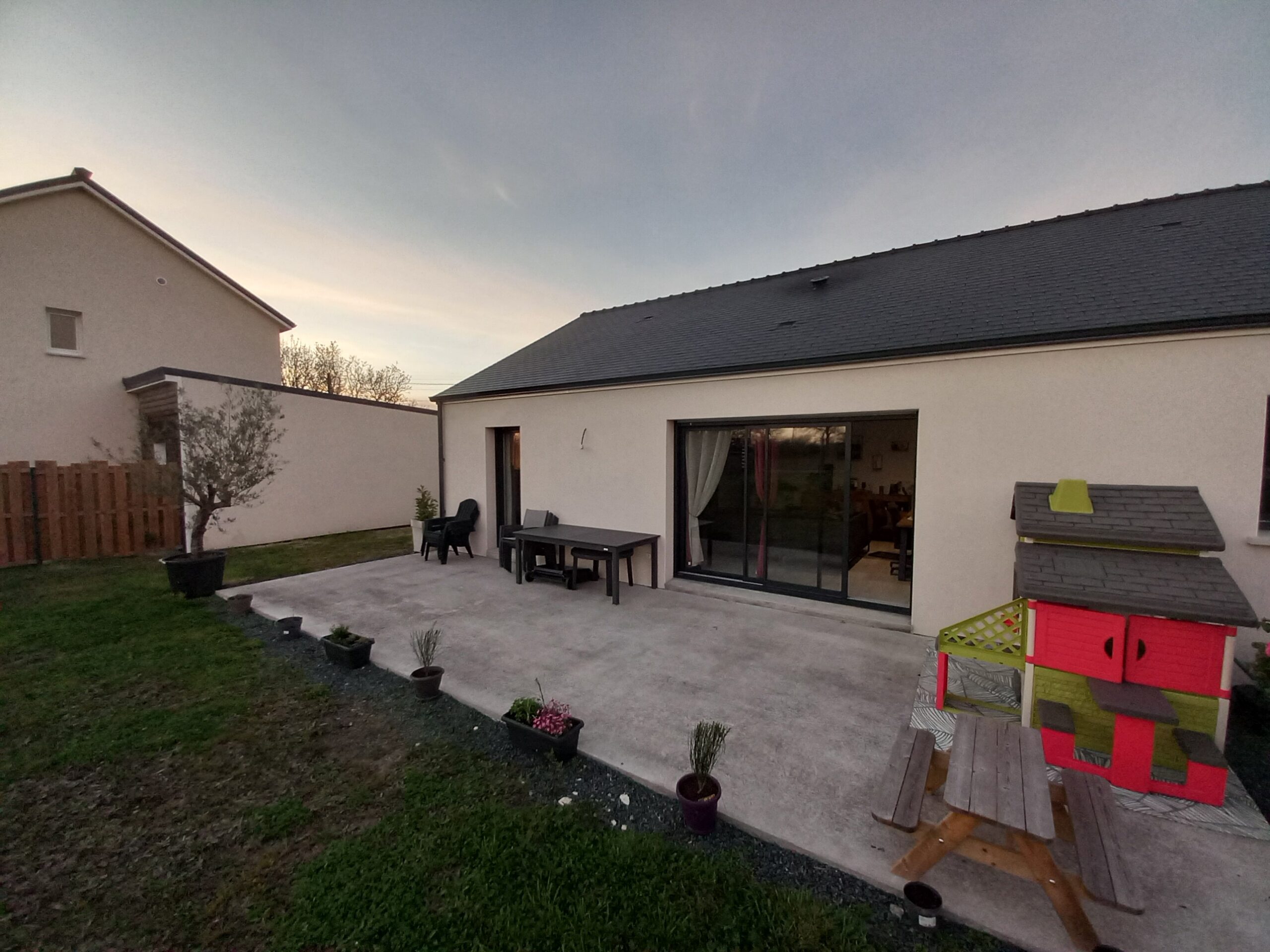 Extension &agrave; Cordemais, vue du chantier